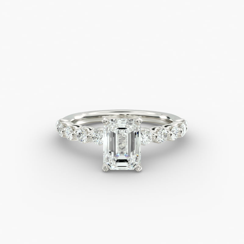 Floating Lab-Grown Diamond Engagement Ring in 14k White Gold (3/8 ct.tw.)
