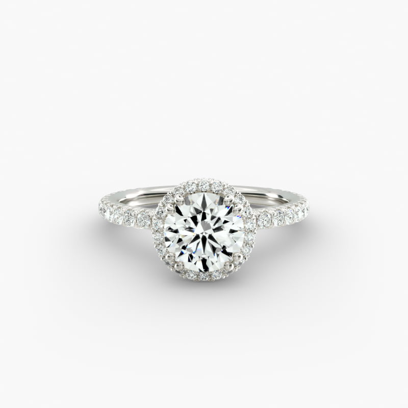Blue Nile Studio Heiress Halo Diamond Engagement Ring in Platinum (3/8 ct. tw.)