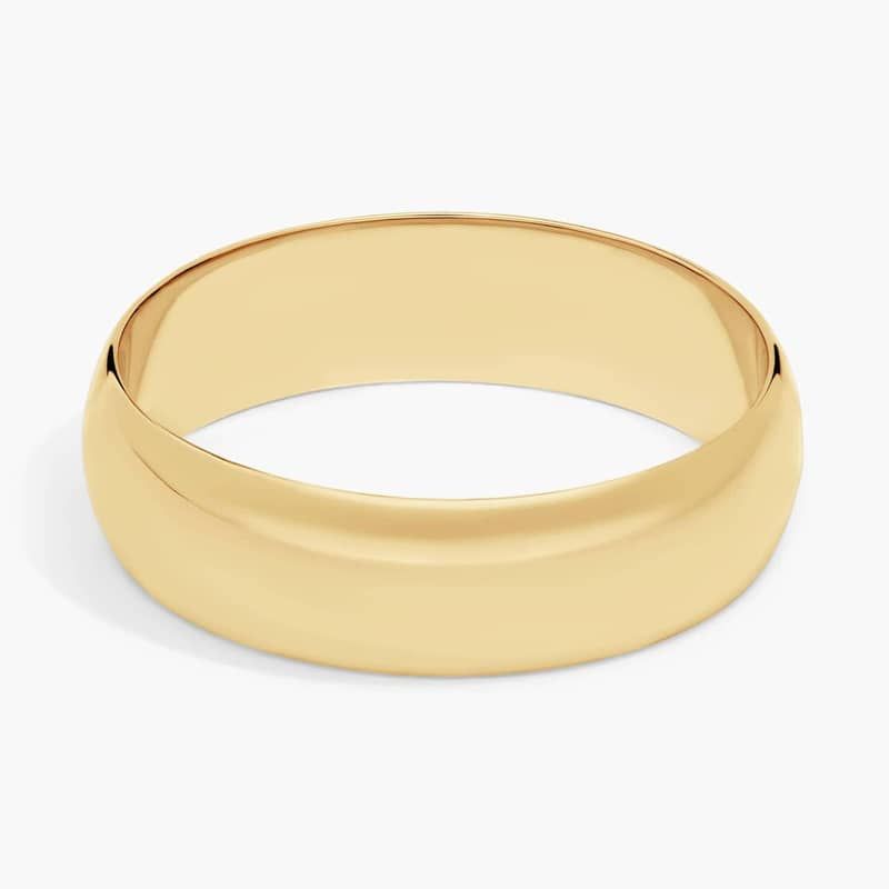 Classic Wedding Ring in 14k Yellow Gold (6mm)
