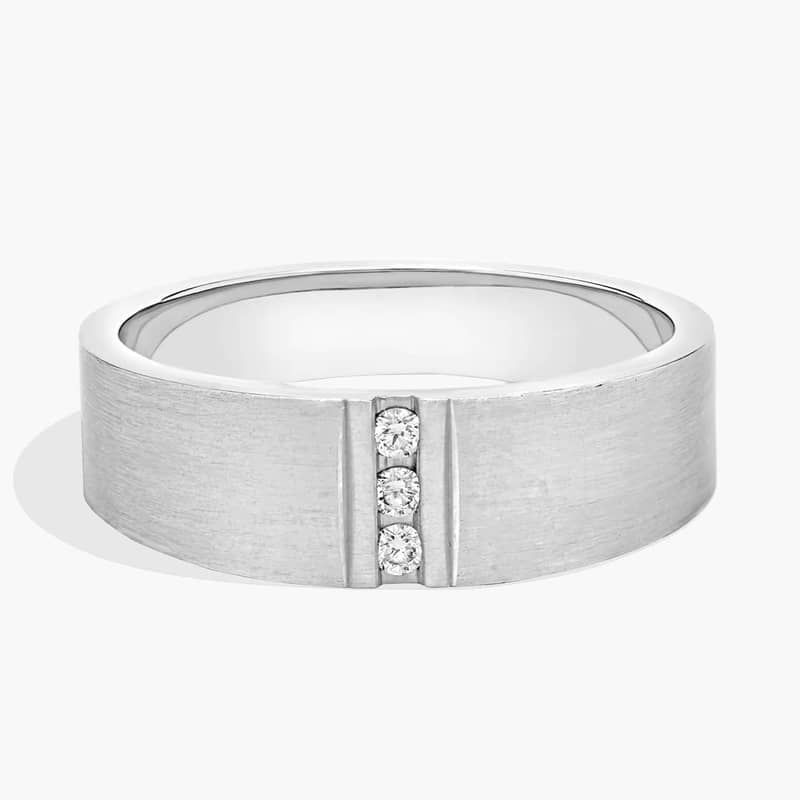 Modern Channel Diamond Ring in Platinum (7 mm, 1/12 ct. tw.)