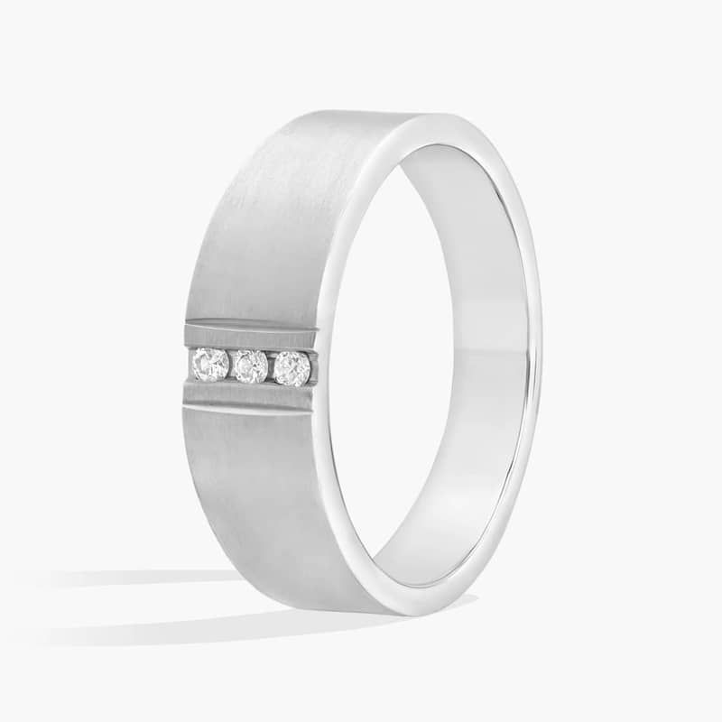 Modern Channel Diamond Ring in Platinum (7 mm, 1/12 ct. tw.)