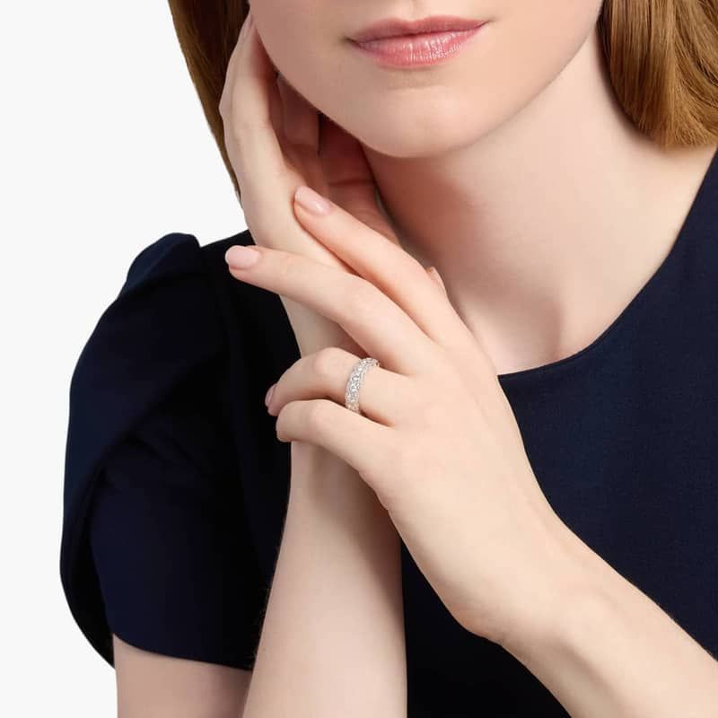 Halo Diamond Eternity Ring 18k White Gold (2 ct. tw.)