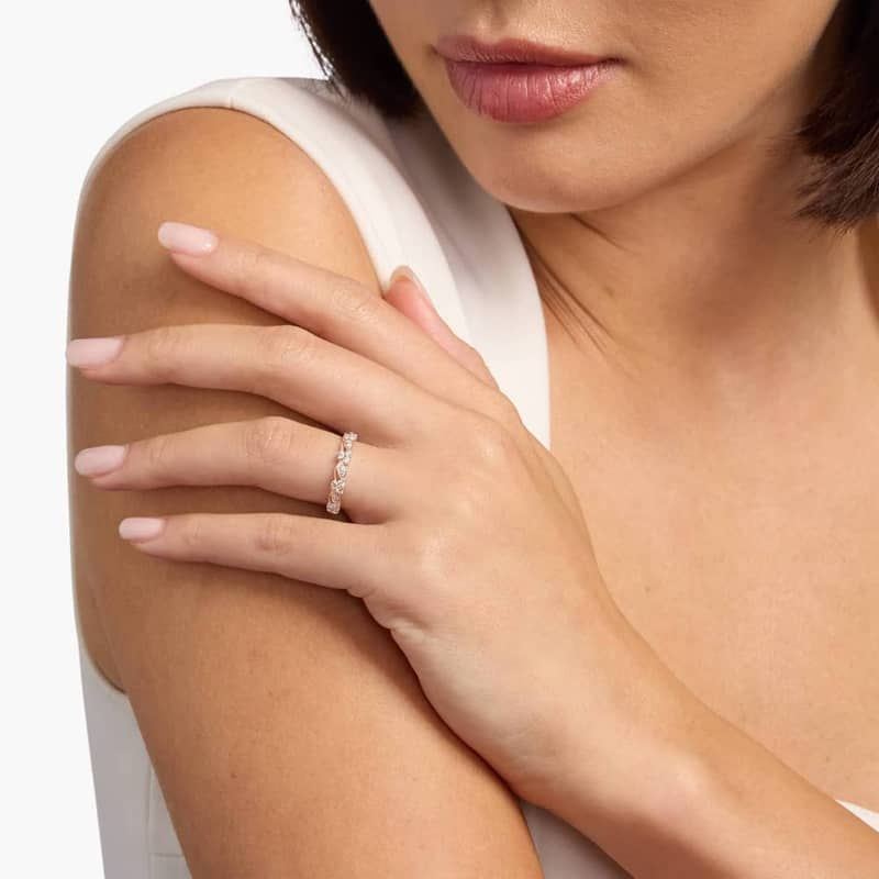 Romantic Vintage Lace Lab-Grown Diamond Ring in 14k Rose Gold (1/3 ct. tw.)