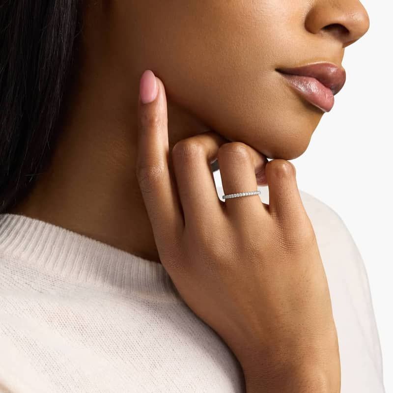 Riviera Pavé Diamond Eternity Ring In Platinum (1/2 Ct. tw. - H-I / SI1-SI2)