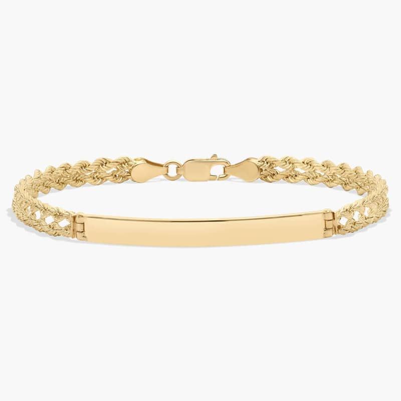 7" ID Bracelet in 14k Yellow Gold (4.6 mm)