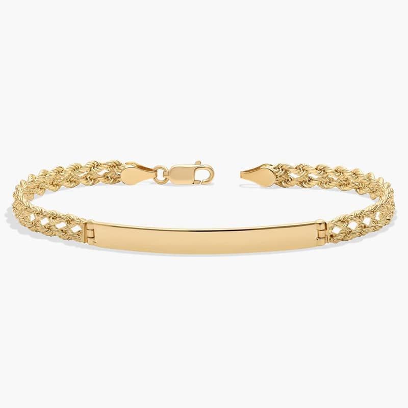 7" ID Bracelet in 14k Yellow Gold (4.6 mm)
