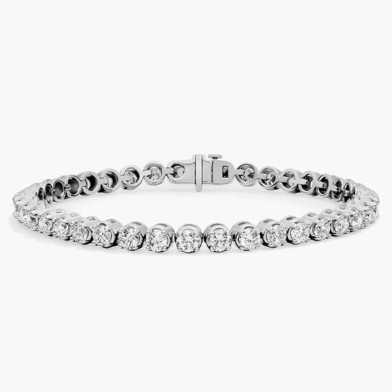 7 " Four Prong Lab-Grown Diamond Tennis Bracelet In 14k White Gold (7 Ct. - F-G / VS2-SI1)