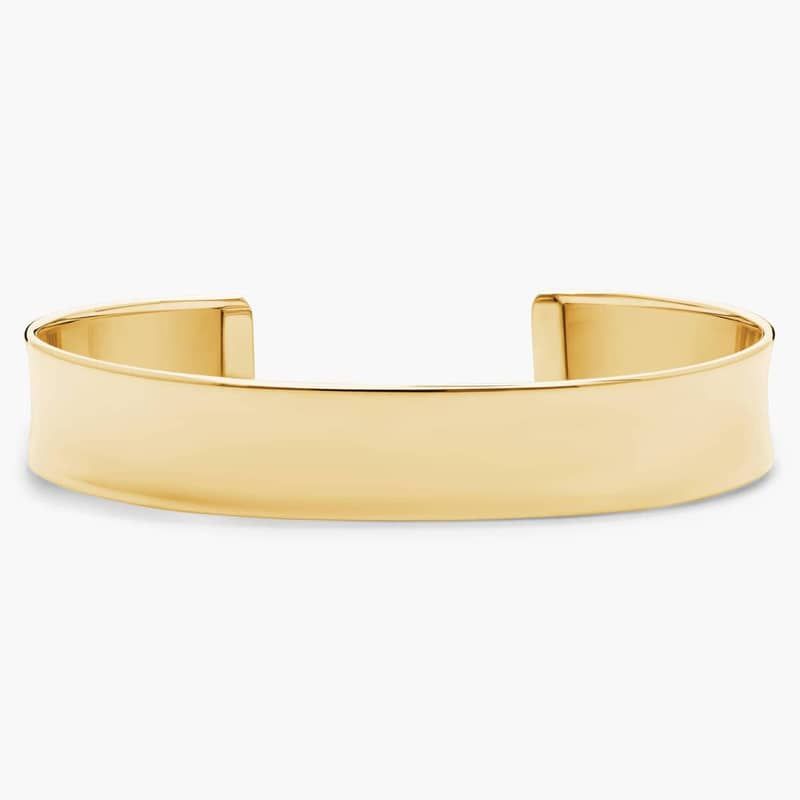High Polished Cuff in 14k Yellow Gold