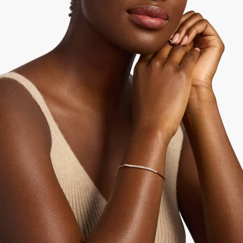 Diamond Flex Bar Bracelet in 14k Rose Gold (1/2 ct. tw)