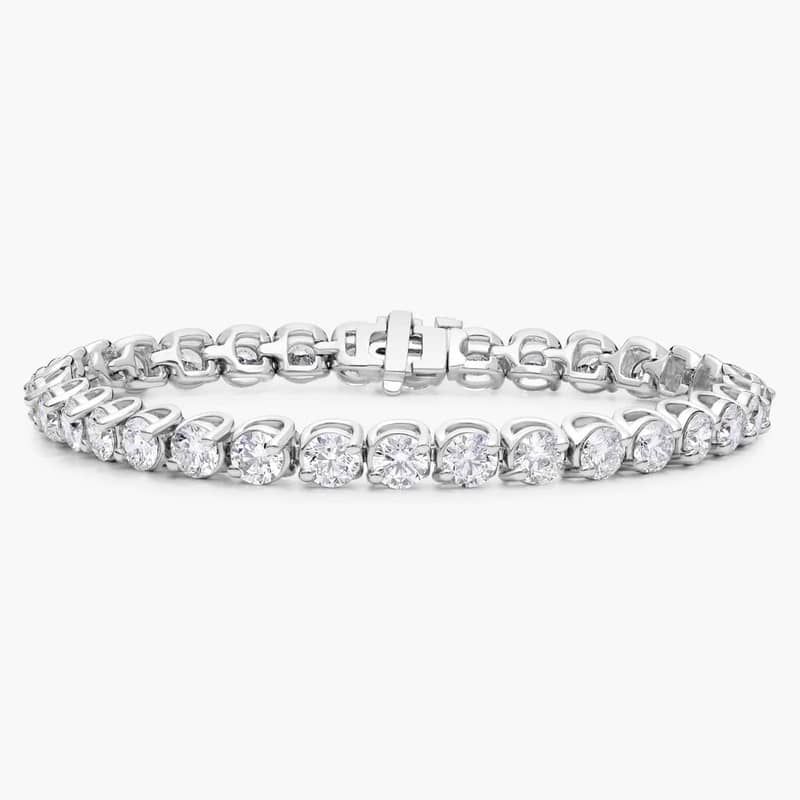 Two-Prong Diamond Tennis Bracelet in 14k White Gold (10 ct. tw.)