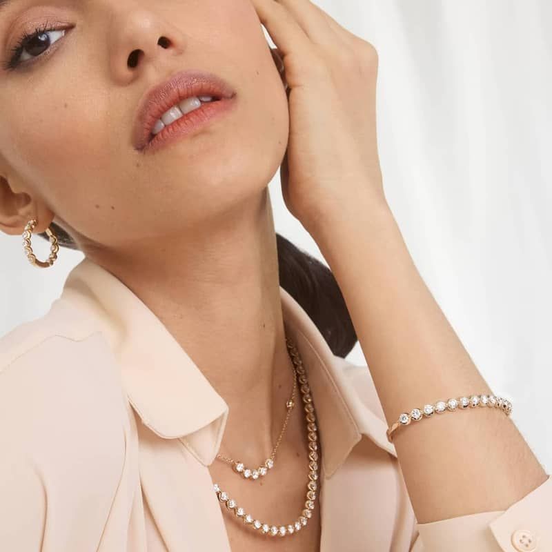 Illusion Bangle Bracelet With Lab-Grown Diamonds In 14K Yellow Gold (6")