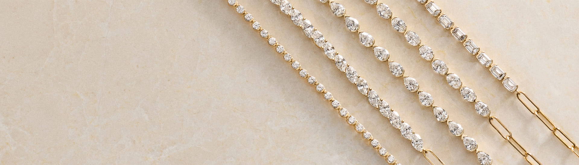 Half tennis bracelet