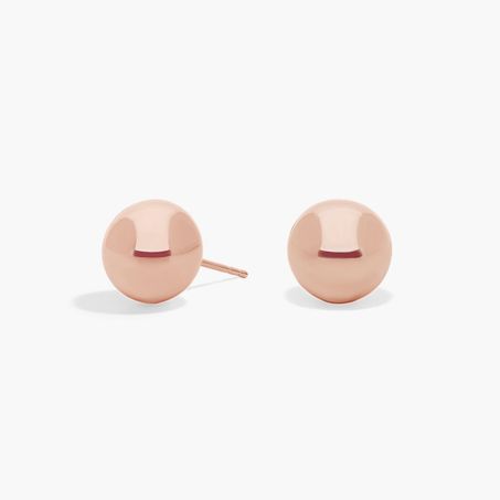 Rose gold ball stud earrings
